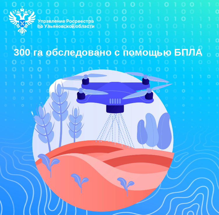 300 га обследовано Управлением Росреестра по Ульяновской области с помощью беспилотного летательного аппарата(БПЛА).